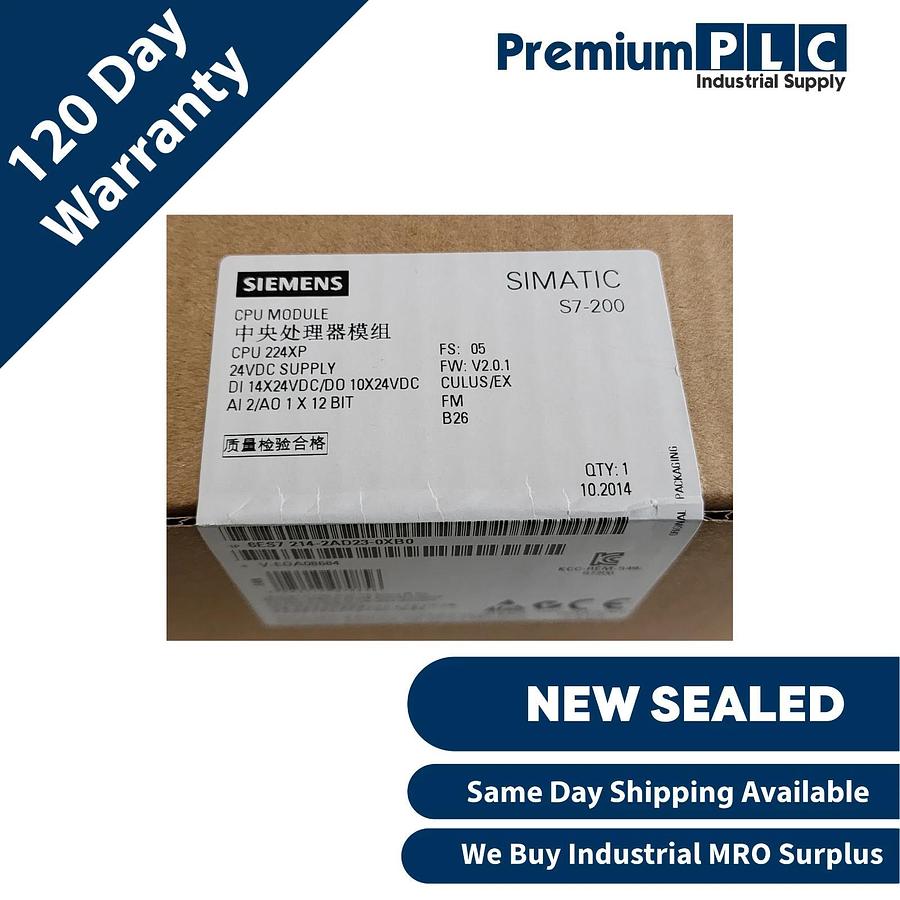 Used NEW F/S SIEMENS 6ES7214-2AD23-0XB0 SIMATIC S7-200 CPU 224XP MODULE FW: V2.0.1