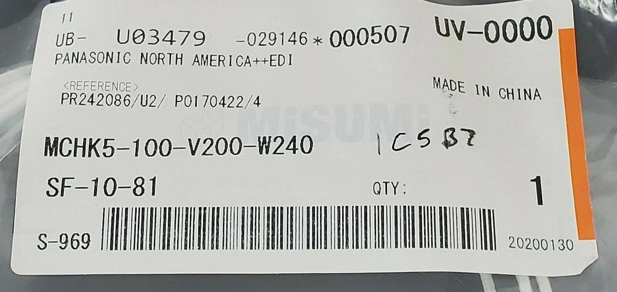 Used NEW MISUMI-VONA MCHK5-100-V200-W240 HEATER CARTRIDGE MCHK5100V200W240