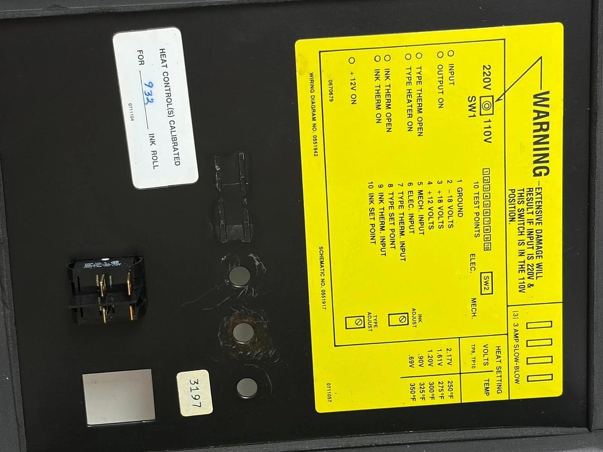 Used Markem 905 Industrial Heat Controller Box 9996-1235 Ink Coder Enclosure - Parts
