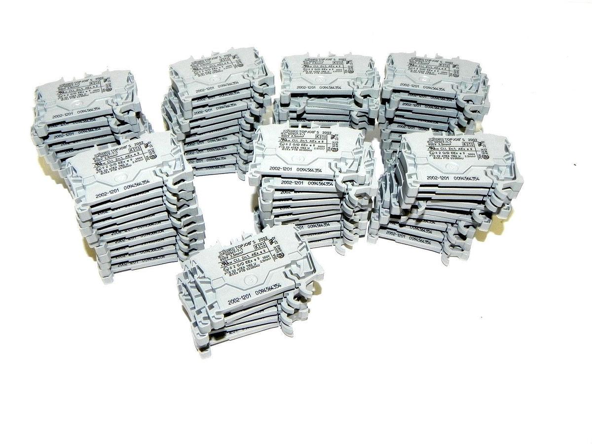 Used LOT OF 76 NEW WAGO 60947-7-1 TERMINAL BLOCKS 6094771