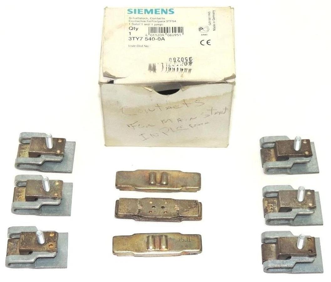 Used NIB SIEMENS 3TY7 540-0A MAIN CONTACT KIT FOR 3TF54 3TY75400A