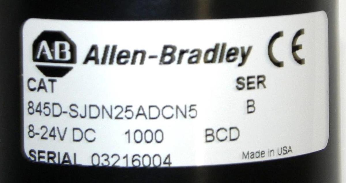 Used NIB ALLEN BRADLEY 845D-SJDN25ADCN5 ENCODER 845DSJDN25ADCN5 SER. B