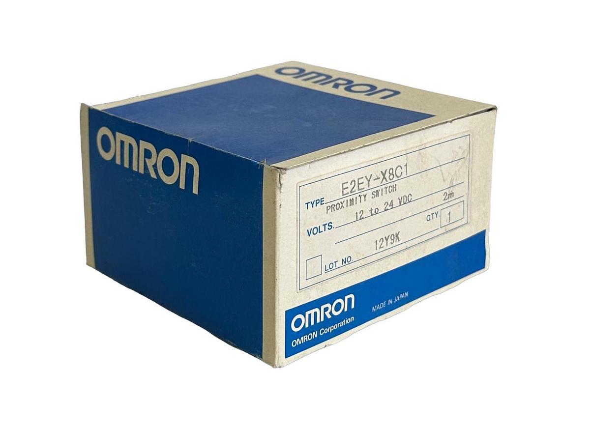 Used NEW OMRON E2EY-X8C1 / E2EYX8C1 PROXIMITY SWITCH 12-24Vdc 2M CABLE 8mm SENSING