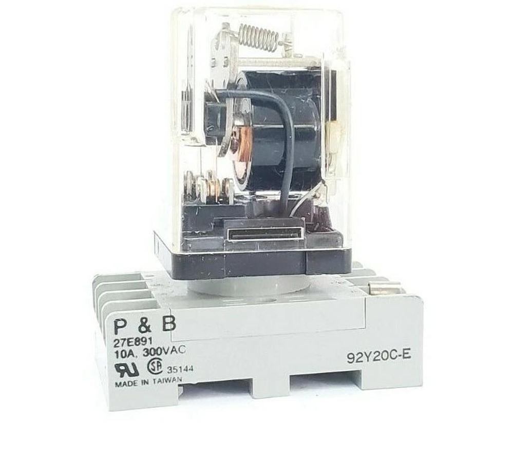 Used POTTER & BRUMFIELD KRPA-11AG-120 RELAY KRPA11AG120, 120V W/ 27E891 SOCKET