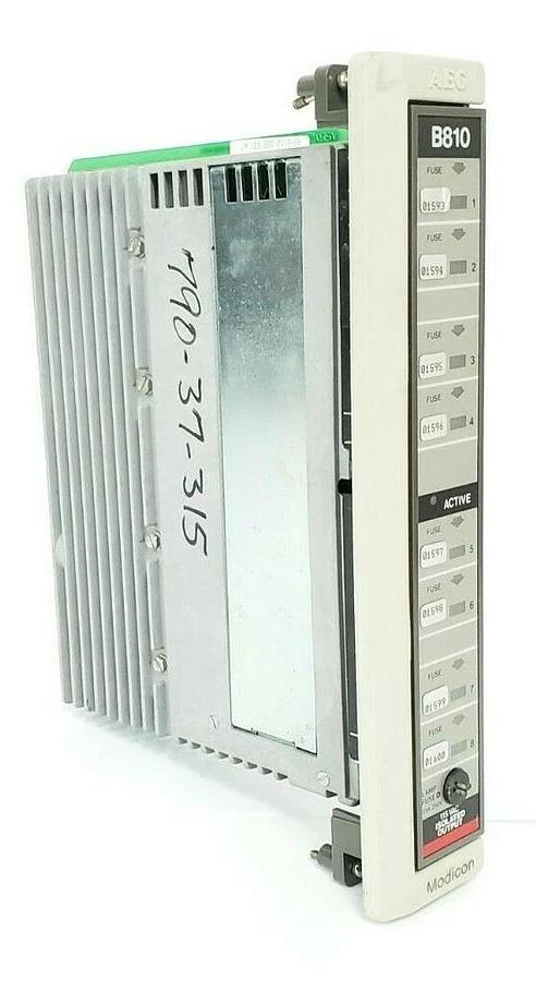 Used MODICON AS-B810-008 ISOLATED OUTPUT MODULE AS-B810-100 REV. A7 ASB810008