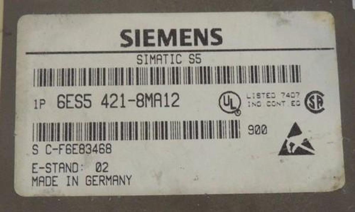 Used SIEMENS 6ES5 421-8MA12 SIMATIC S5 INPUT MODULE 6ES54218MA12