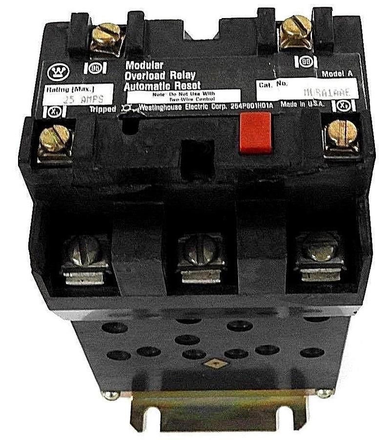Used WESTINGHOUSE MORA1AAE MODULAR OVERLOAD RELAY MODEL: A, STYLE: 1373D02G35