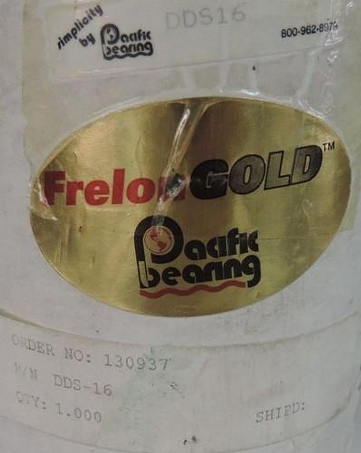 Used NEW PACIFIC BEARING FRELON GOLD DDS-16 FLANGE MOUNT DOUBLE LINEAR BEARING 1" ID
