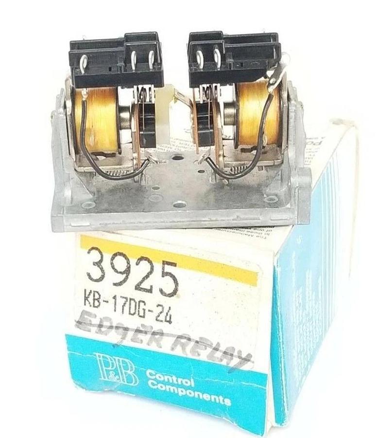 NEW POTTER & BRUMFIELD KB-17DG-24 RELAY 24VDC, KB17DG24 (DAMAGED)