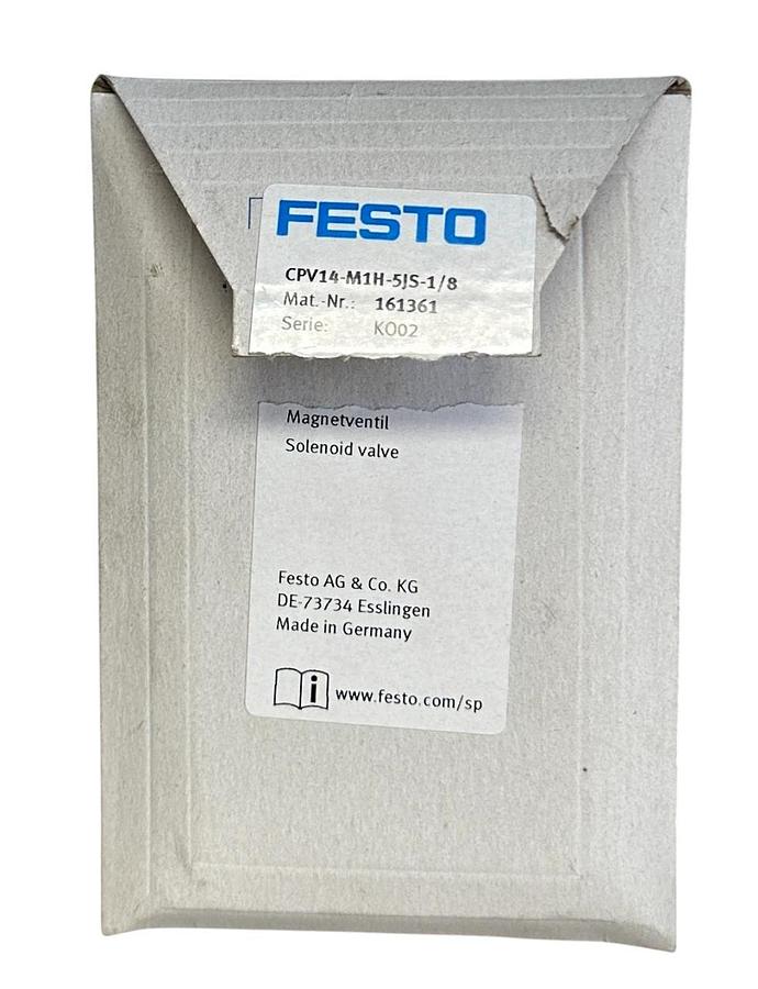 FESTO CPV14-M1H-5JS-1/8 / 161361 PNEUMATIC SOLENOID VALVE 24VDC 5/2 NSMP