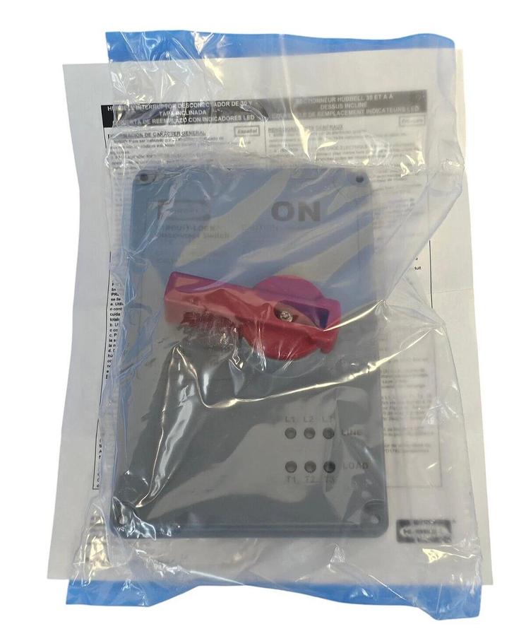 Used NIB HUBBELL HBLDS3RCP COVER ASSEMBLY 30 AMP 600 VAC