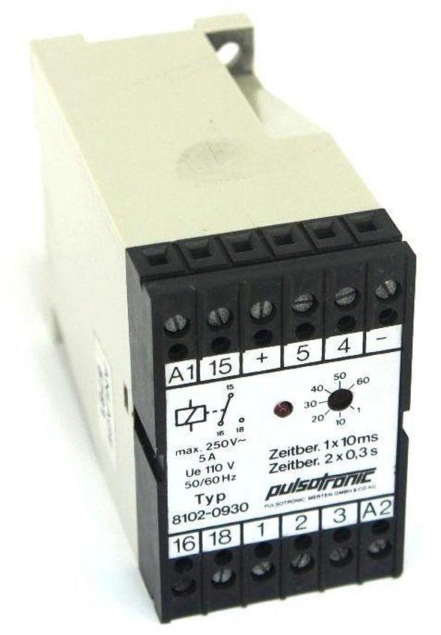 Used PULSOTRONIC 8102-0930 RELAY MODULE 110V 50/60HZ 81020930