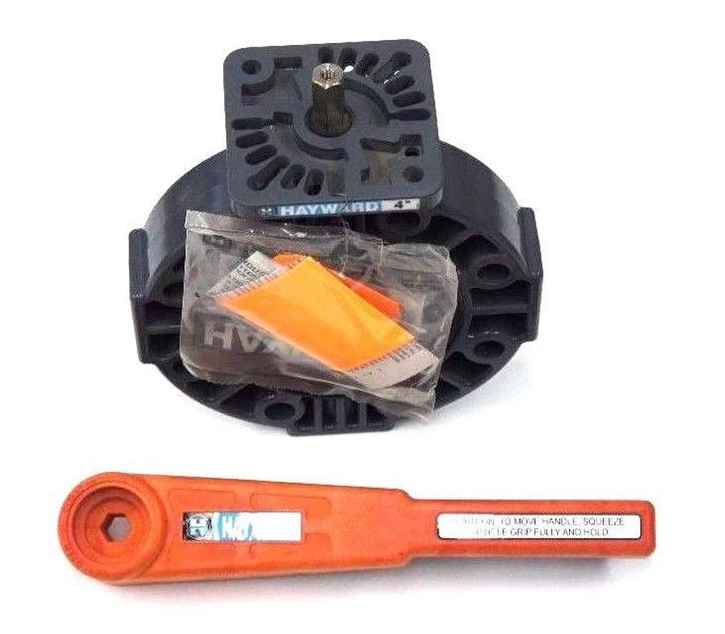 Used NIB HAYWARD BY140400EL 4" PVC BUTTERFLY PPL DISC VALVE STEM: 316SS DISC:PPL