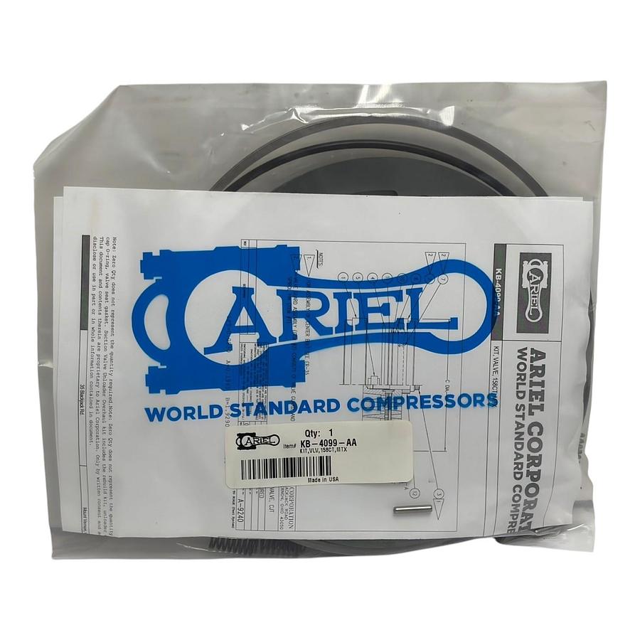 Ariel KB-4099-AA Compressor Valve Kit 158CT MTX OEM Rebuild Kit New
