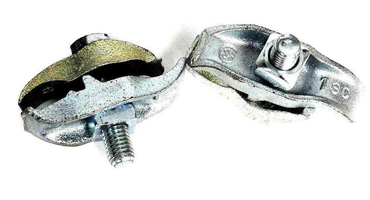 Used LOT OF 2 NEW OZ GEDNEY 1 SC STAINLESS PC BEAM CLAMPS, 1" OPENING, 1/2" BOLT, 1SC