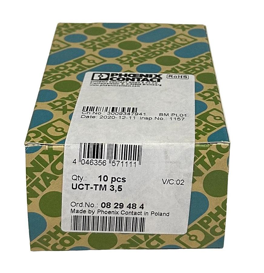 Used 10 SEALED PHOENIX CONTACT UCT-TM 3,5 / UCTTM35 WHITE MARKERS 08 29 48 4 0829484
