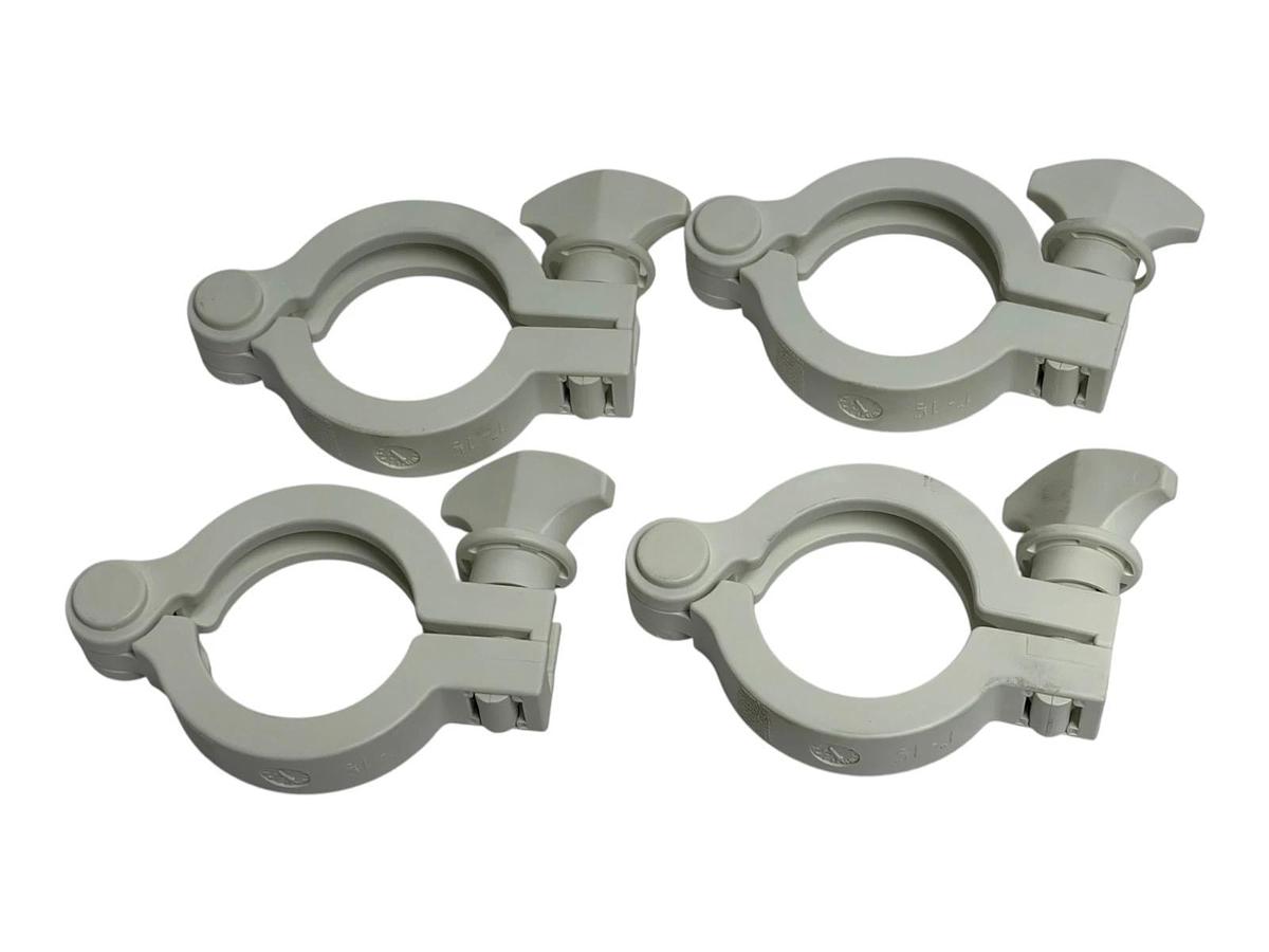 Cole-Parmer 30508-23 Nylon Sanitary Tri-Clamp 1" to 1-1/2" Lot of 4 New