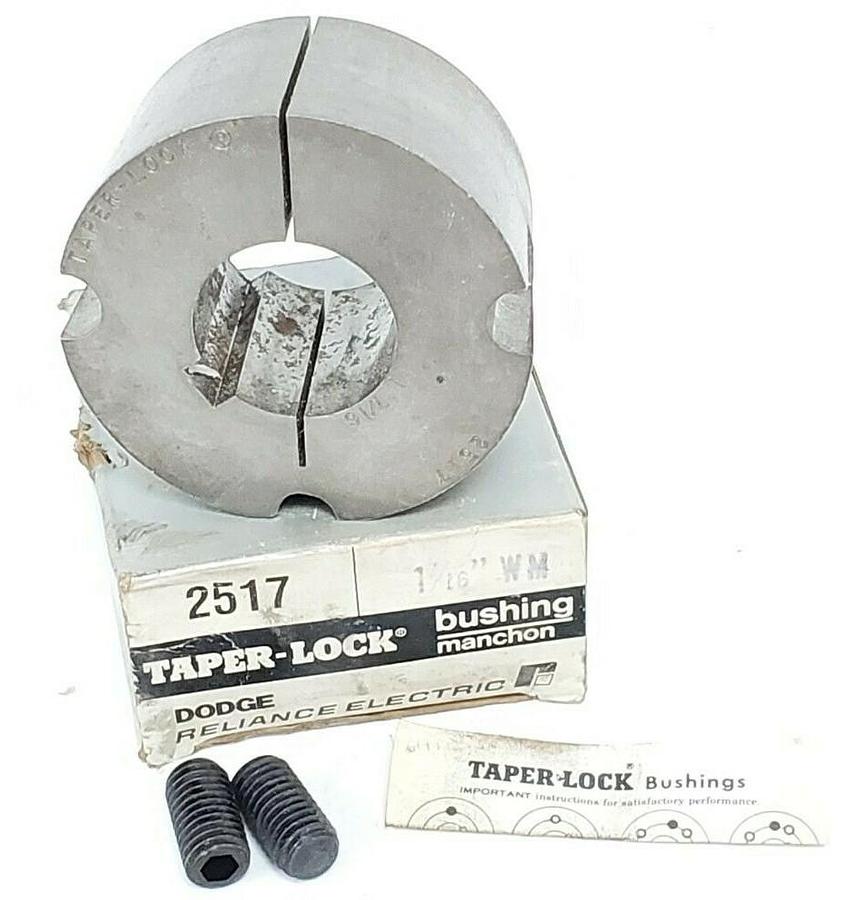 Used LOT OF 3 NIB DODGE 2517 TAPER-LOCK BUSHINGS 1-1/16 WM