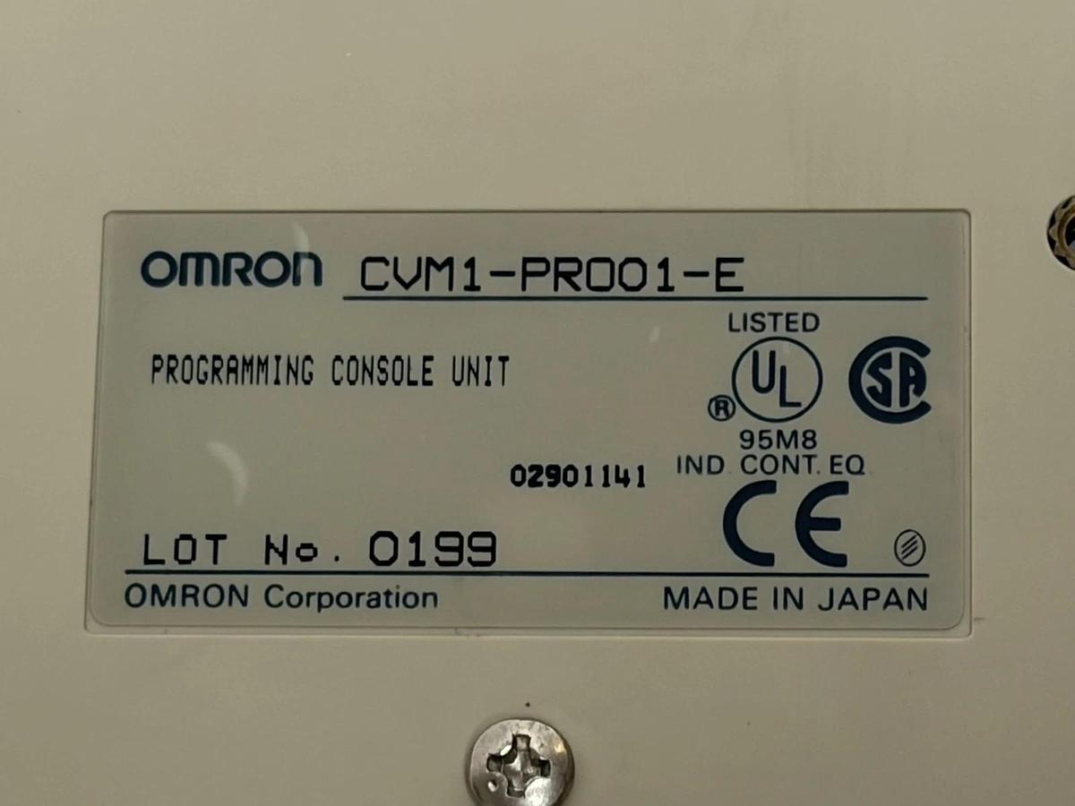 Used Omron CVM1-PRO01-E Sysmac PLC Programming Console Unit with CVM1-MP201-V1
