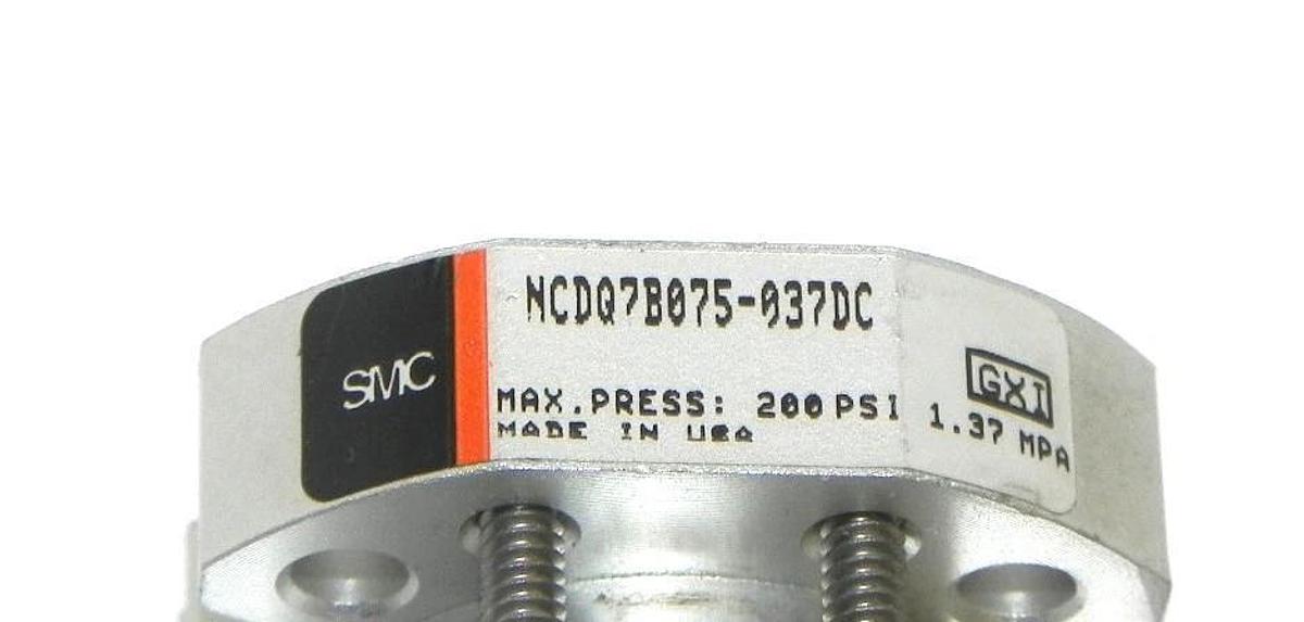 NEW SMC NCDQ7B075-037DC COMPACT CYLINDER NCDQ7B075037DC 200PSI, 1.37MPA