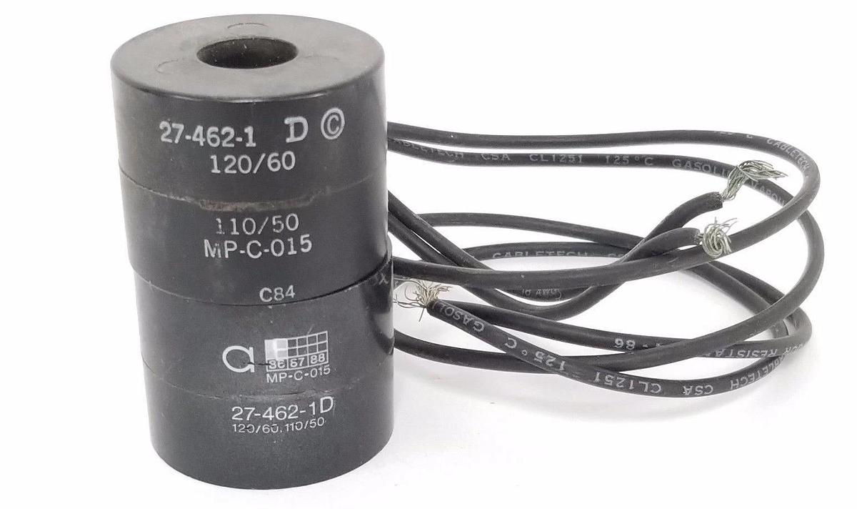 Used LOT OF 2 ASCO 27-426-1-D SOLENOID COILS 110-120V, 50/60HZ, MP-C-015