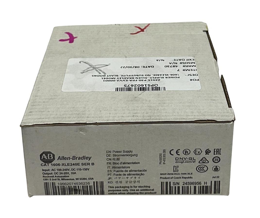 ALLEN BRADLEY 1606-XLE240E /B BULLETIN 1606 POWER SUPPLY 24-28VDC OUTPUT NSMP