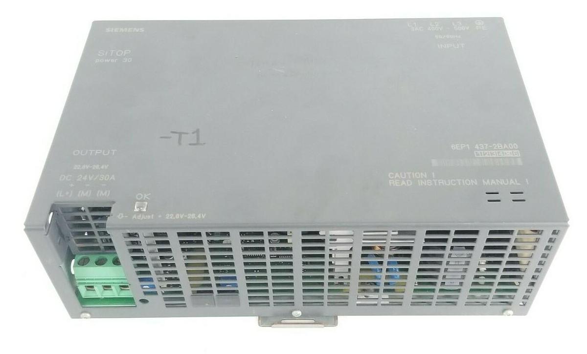 Used SIEMENS 6EP1 437-2BA00 SITOP POWER SUPPLY 30 E-STAND VER. 5 30A 24VDC