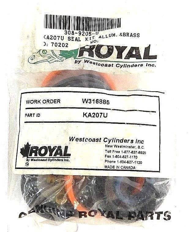 NEW ROYAL KA207U SEAL KIT ALLUM. & BRASS