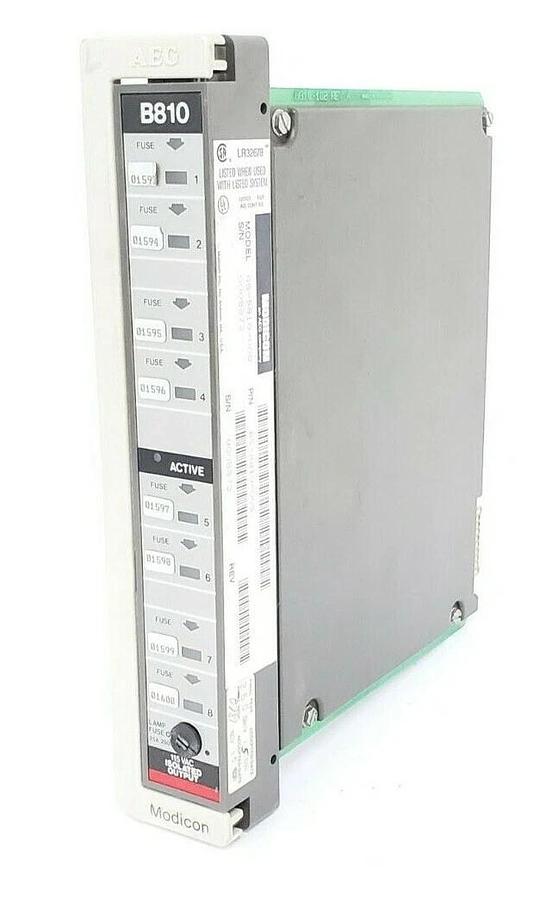 Used MODICON AS-B810-008 ISOLATED OUTPUT MODULE AS-B810-100 REV. A7 ASB810008