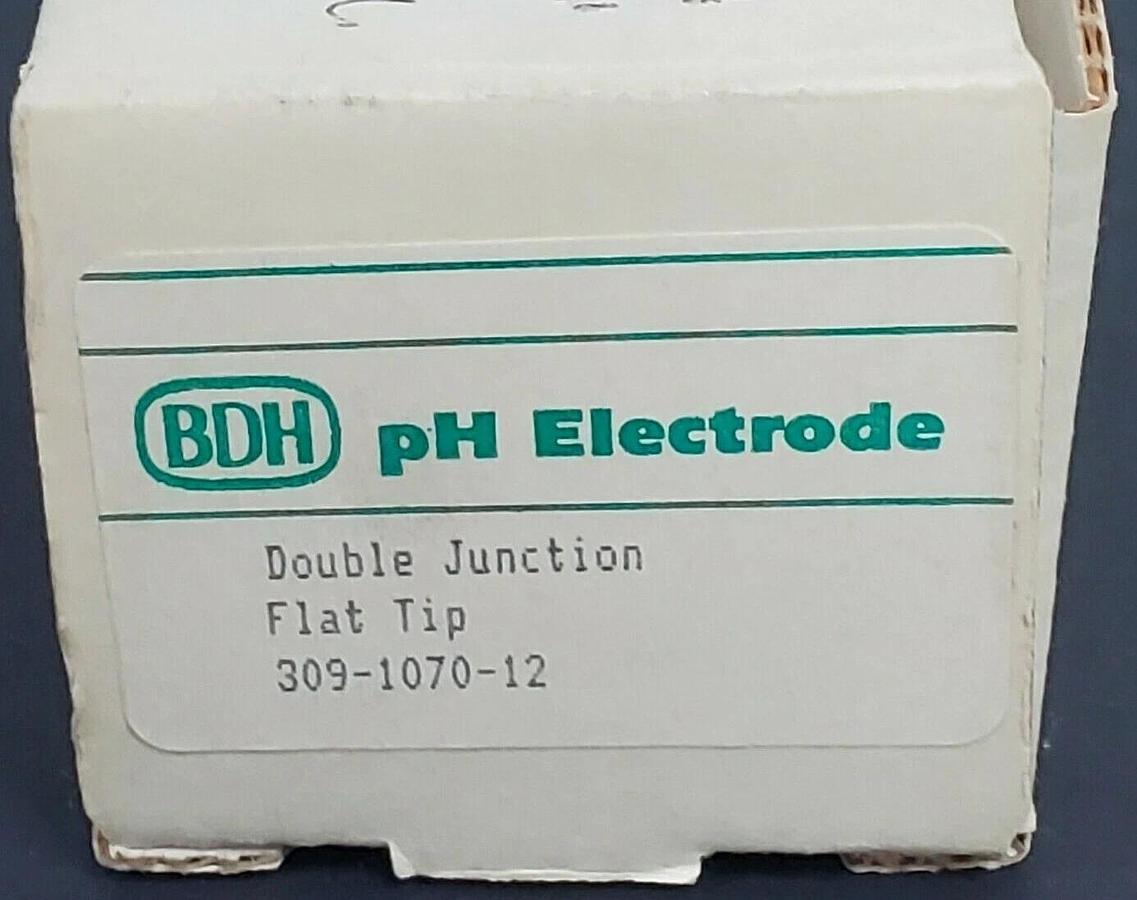 Used NIB MILLIPORE / BDH 309-1070-12 DOUBLE JUNCTION FLAT TIP PH PROBE 22801-WA 0-14