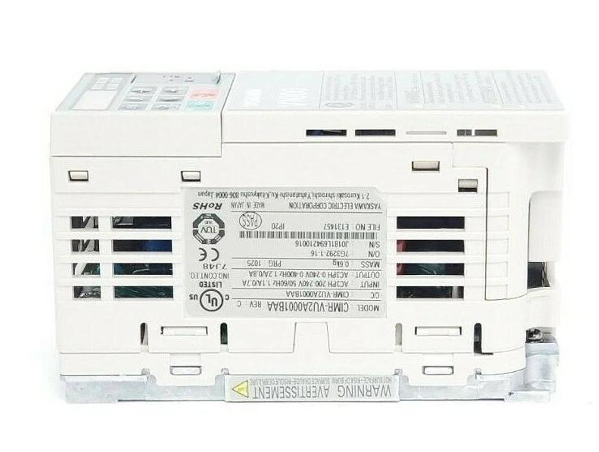 Used NIB YASKAWA CIMR-VU2A0001BAA AC DRIVE REV. C 200V 3PH 1.2A/0.8A CIMRVU2A0001BAA