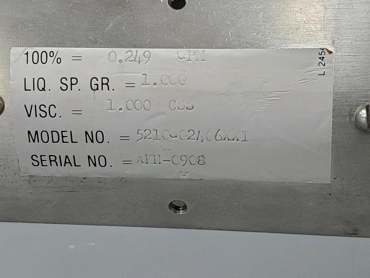 Used NEW WALLACE & TIERNAN 5210G02406XXI FLOW METER 0-100% 350PSI 180 DEG. F. MAX