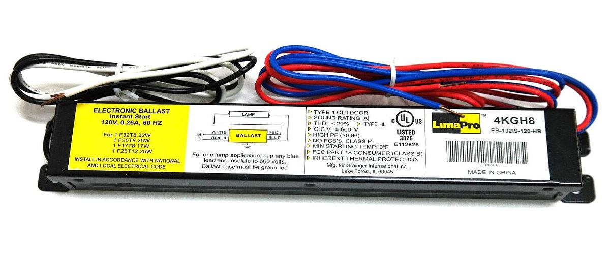 NIB LUMAPRO 4KGH8 BALLAST ELECTRONIC T8 0.26 AMPS
