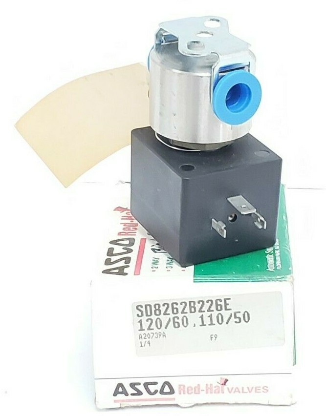 Used NIB ASCO SD8262B226E SOLENOID VALVE PIPE: 1/4'' WATTS: 16.7
