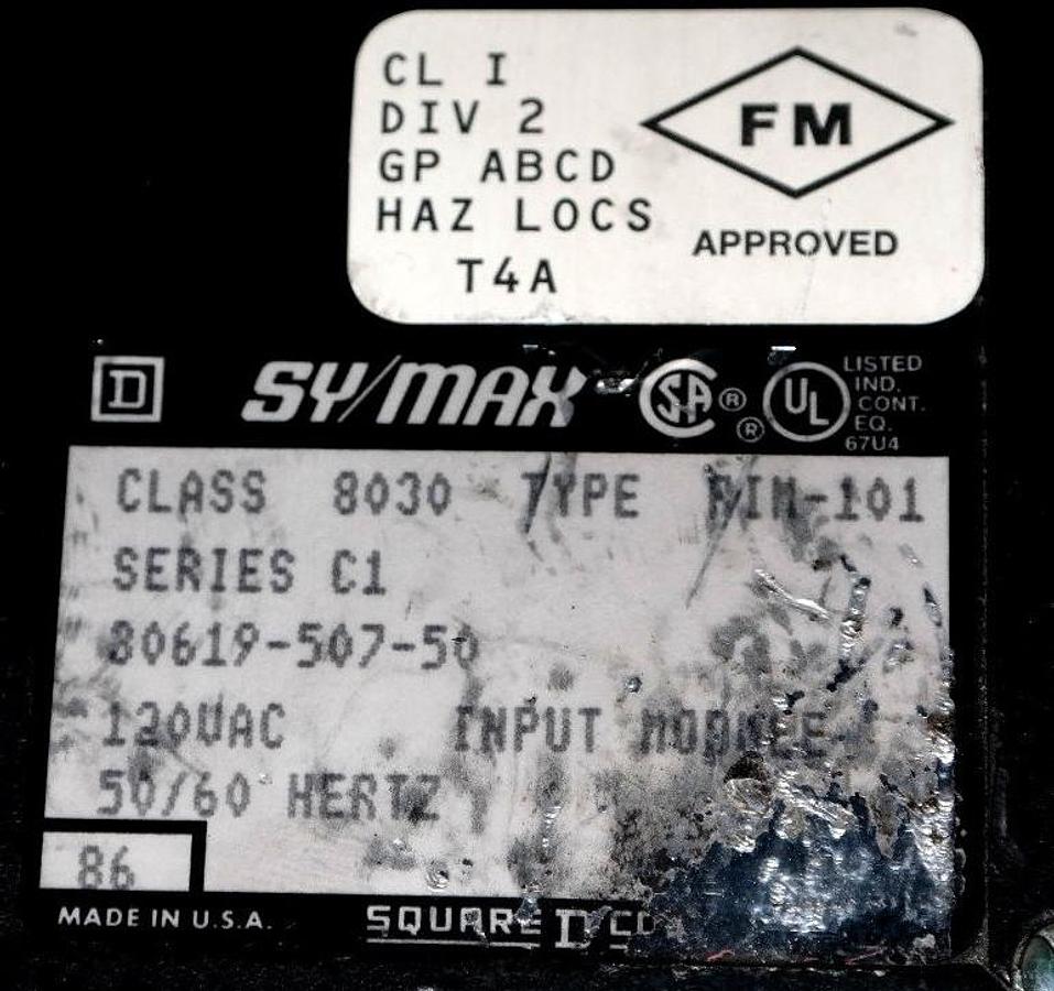 Used SQUARE D SY/MAX 8030-RIM-101 INPUT MODULE 8030RIM101 SERIES C1