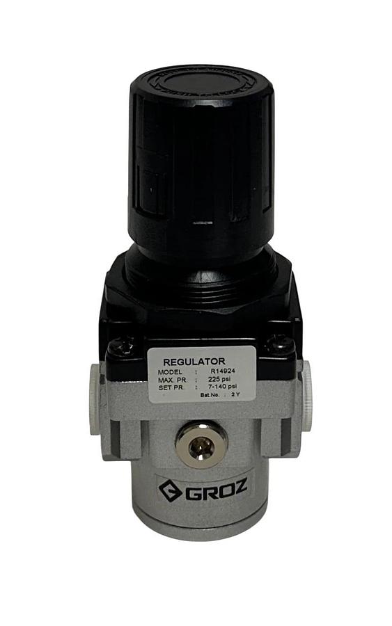 GROZ AIR R14924 / 36JN43 AIR REGULATOR 3/8'' NPT 225PSI MAX 7-140PSI SET NSMP