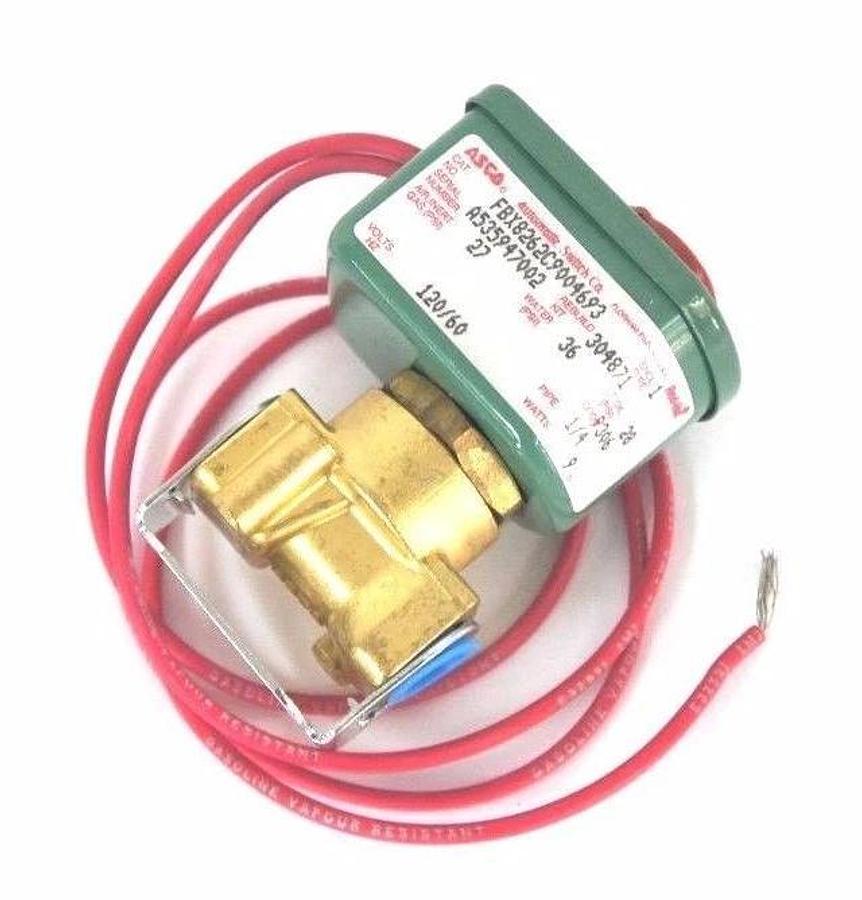 Used NIB ASCO FBX8262C9004693 VALVE 120V, 60HZ, 1/4'' PIPE, 9 WATTS