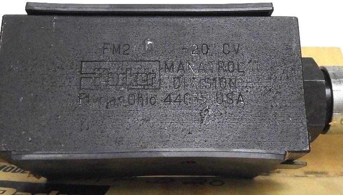 Used NIB PARKER FM2-D-20 CONTROL VALVE FM2D20