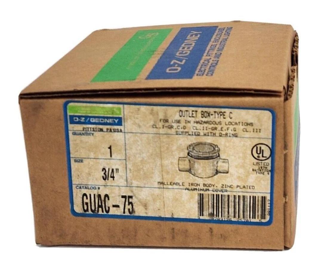 Used NEW O-Z/GEDNEY GUAC-75 / GUAC75 3/4'' EXPLOSION PROOF OUTLET BOX TYPE C