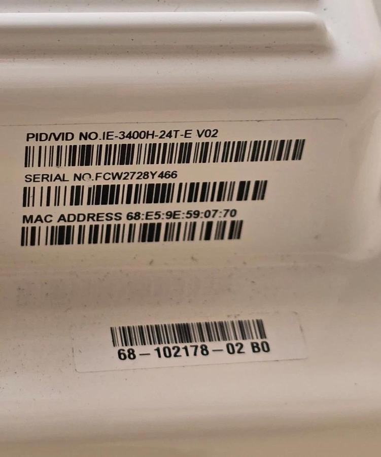 Cisco Catalyst IE3400 | IE-3400H-24FT-E Ethernet Switch 24-Port M12 | IP67 NSMP