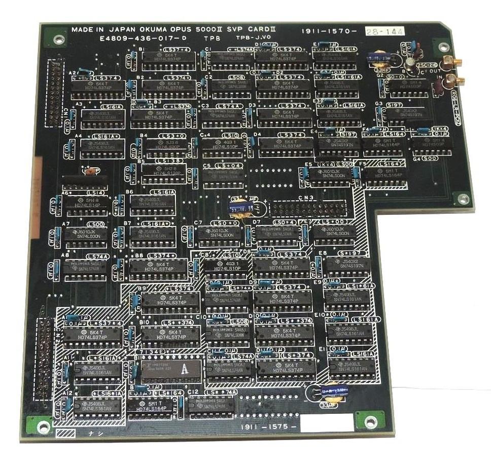 Used OKUMA E4809-436-017-D OPUS 5000 II SVP CARD, E4809436017D