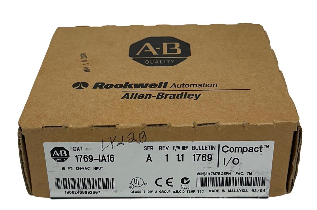 ALLEN BRADLEY 1769-IA16 /A CompactLogix 16-PT INPUT MODULE 120VAC 1769IA16 NSFS