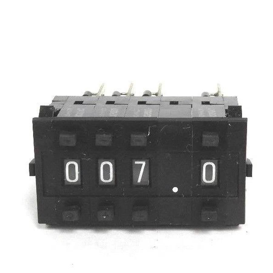 Used LOT OF 4 OMRON A7PH-207 THUMBWHEEL SWITCHES