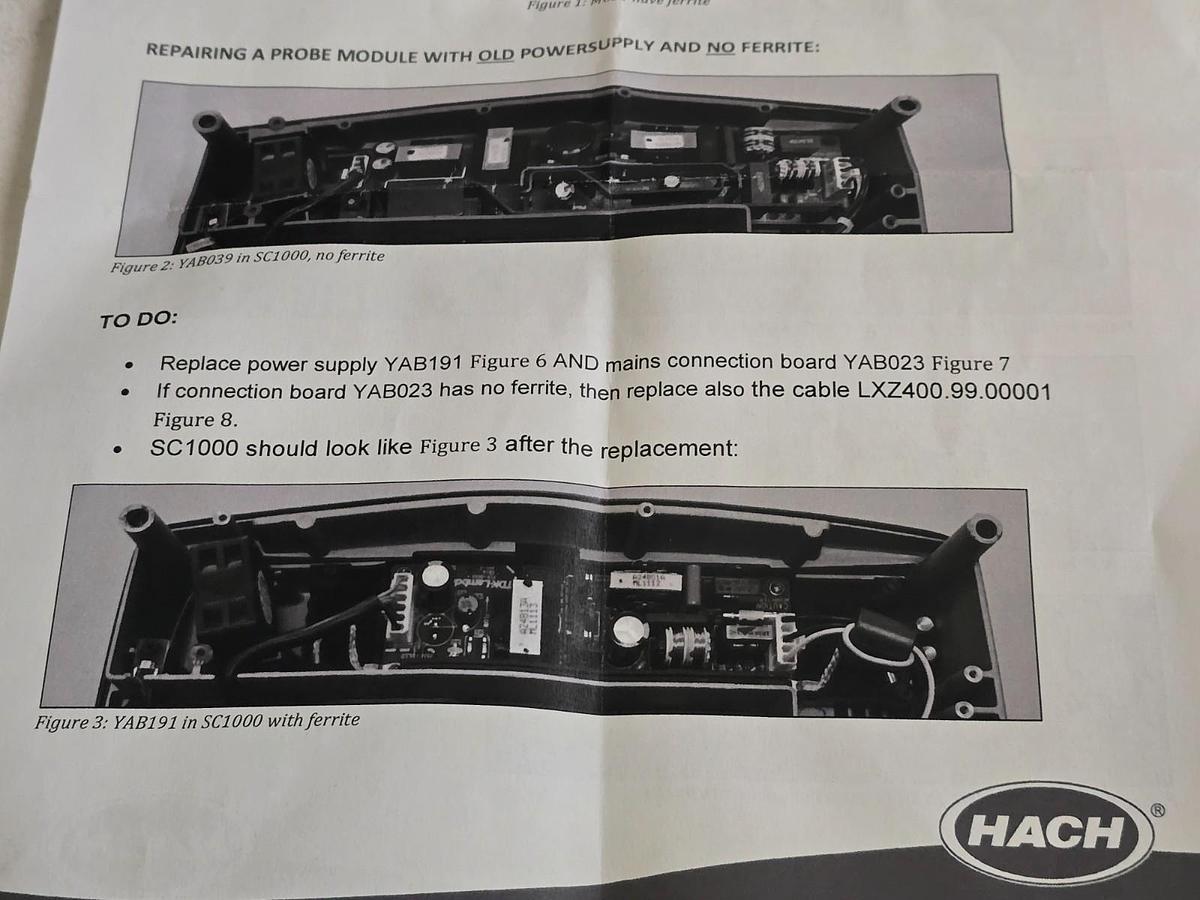 Used Hach SC1000 Probe Module Power Supply 100-240VAC YAB039 | YAB191 (PZA-065A) NSMP