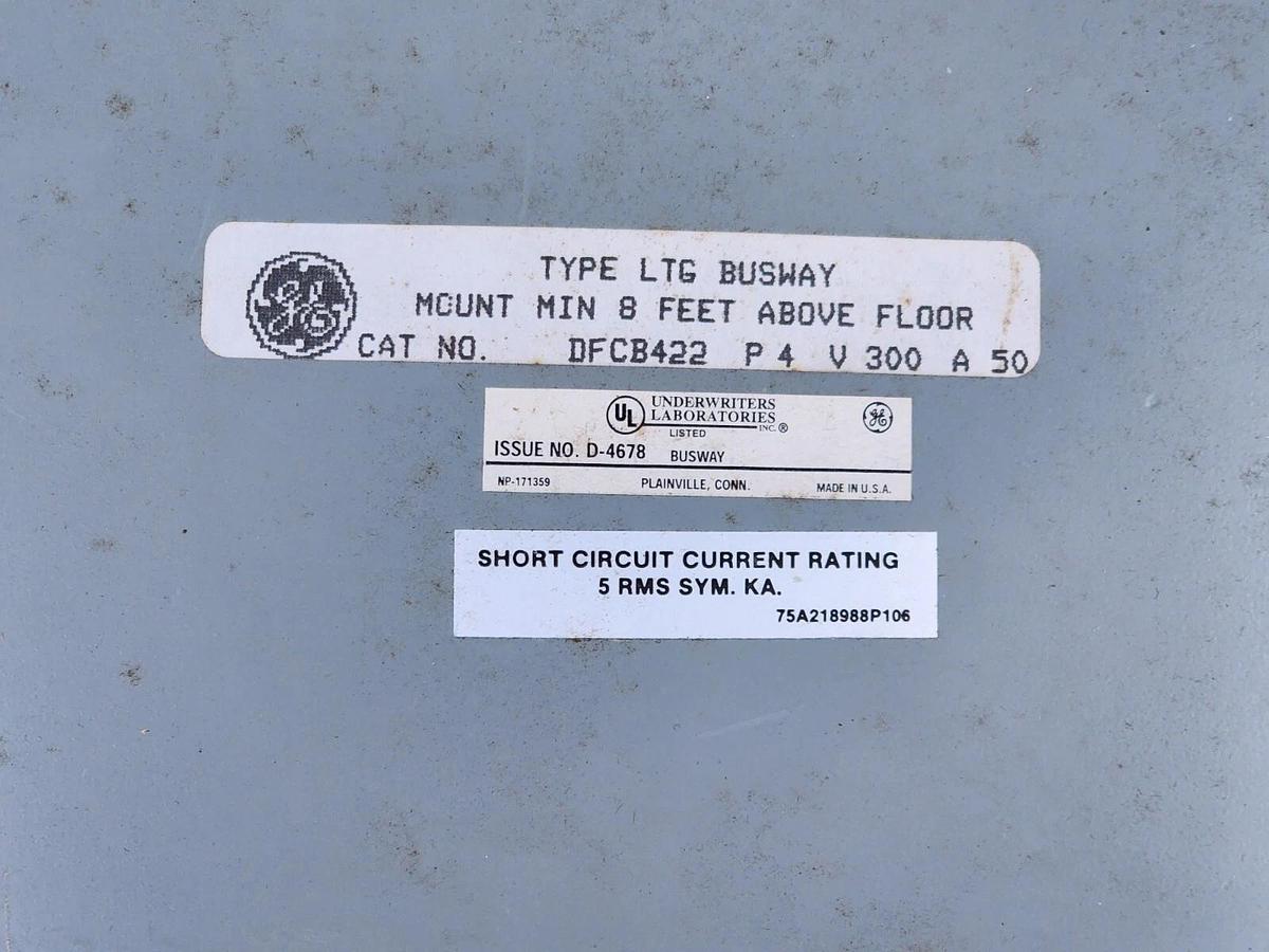 Used NEW GENERAL ELECTRIC DFCB422 FEED-IN BOX 50A 300V 4P CENTER TYPE