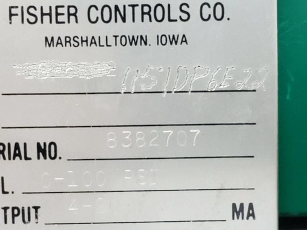Used FISHER CONTROLS 1151-DP6E22 PRESSURE TRANSMITTER 0-100PSI 1151DP6E22