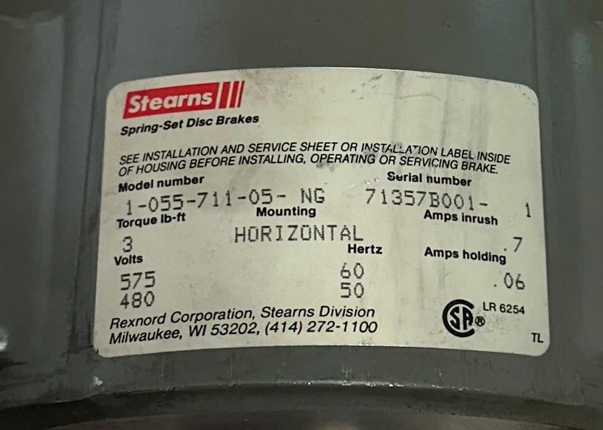 Used STEARNS 1-055-711-05-NG / 105571105NG SPRING-SET DISC BRAKE HORIZONTAL 3LB NSNP