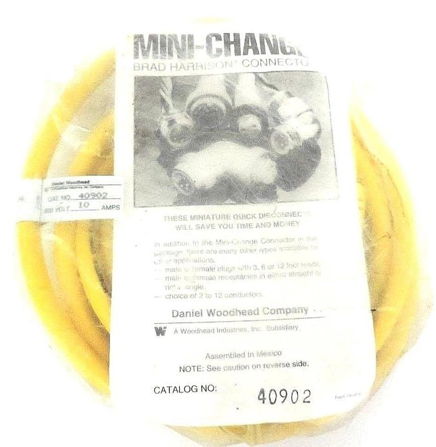 Used NIB BRAD HARRISON WOODHEAD 40902 MINI-CHANGE CORDSET 600VOLT, 10AMPS