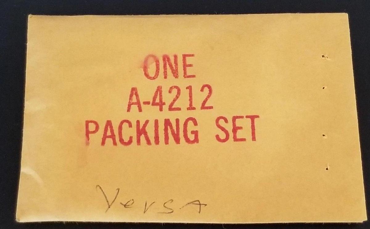 Used NEW VERSA VALVES A-4212 PACKING SET / REPAIR KIT A4212