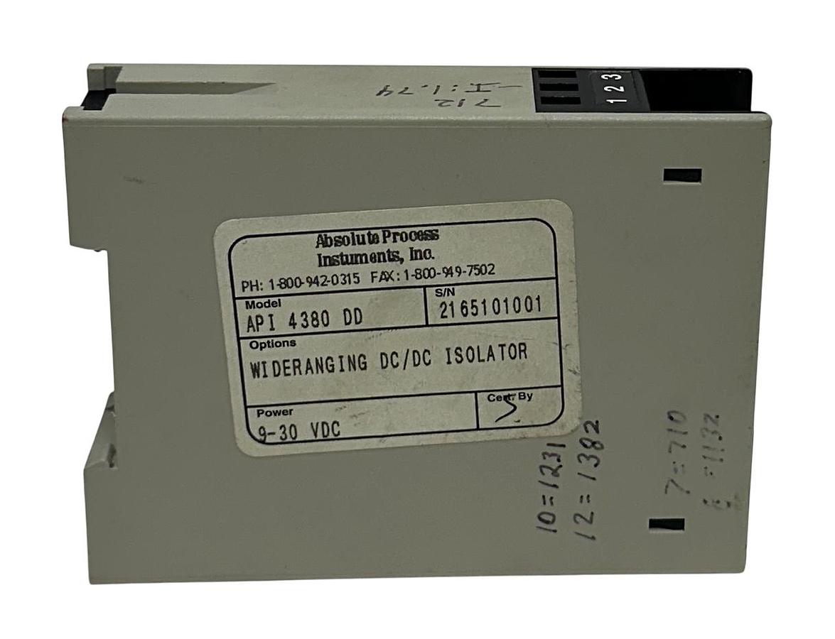 Used ABSOLUTE PROCESS INSTRUMENTS API 4380 DD / API4380DD DC TO DC TRANSMITTER USNP